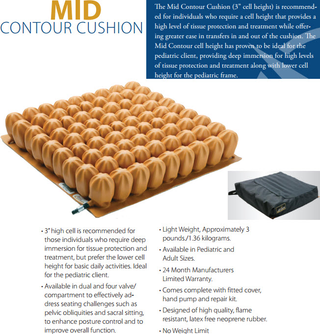 STAR Mid Contour Cushion Air Cell Wheelchair Cushion